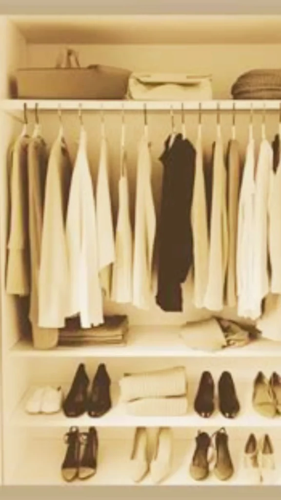 This Pinterest pin, titled "_Signs Your Capsule Is Too Small.webp", features an organized closet filled with a neutral-toned collection of clothing and shoes. This image serves as a helpful reference for women's fashion, prompting you to evaluate whether your current Capsule Wardrobe is perhaps too restrictive. It encourages mindful curation, helping you identify the right balance of essential items that are functional, versatile, and perfectly suited to your lifestyle needs.