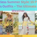 The Pinterest pin "Effortless Summer Style 15 Pieces, Endless Outfits – The Ultimate Warm-Weather Capsule wardrobe.webp" showcases a collage of vibrant summer fashion looks. It highlights how to create a versatile Capsule Wardrobe using just 15 pieces, featuring outfits like floral skirts, sunflower sundresses, white maxi dresses, and colorful rompers. This visual guide offers inspiration for women seeking an effortless, intentional style that maximizes outfit combinations for warm weather.