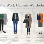 Pinterest infographic graphic titled "10 Japandi Outfit Formulas" displaying a vertical grid of minimalist outfit combinations for a women's fashion Capsule Wardrobe. Includes clean flat-lay pairings of linen shirts, tailored trench coats, navy long cardigans, wide-leg trousers, and leather loafers or slides. Ideal visual guide for Japandi fashion inspiration, minimalist layering formulas, neutral earth-tone styling, and building a versatile, timeless closet collection.